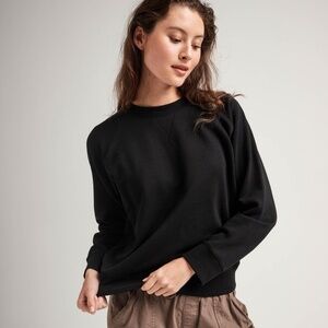 Andie Womens Recycled Fleece Sweatshirt - Recycled Fleece - Black Size MBLACK /